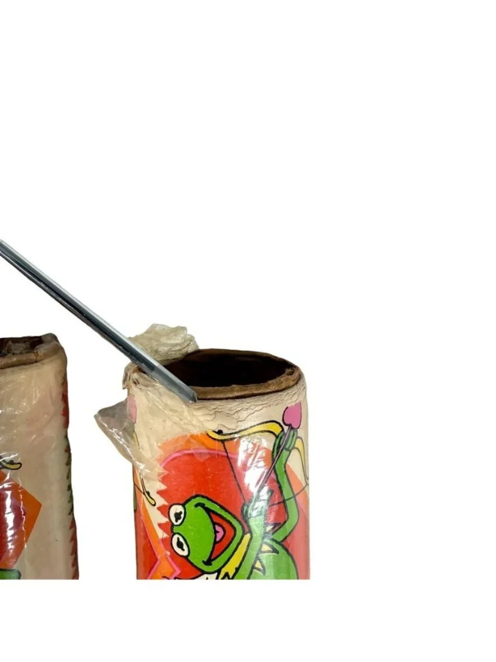 2 VTG 1980 Hallmark Muppets Kermit The Frog Valentines Day Wrapping Paper Rolls